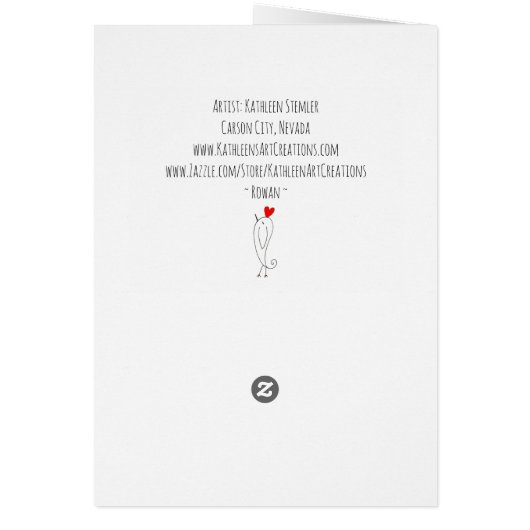 Beautiful and Regal Cat with Words Greeting Card (Hinten)