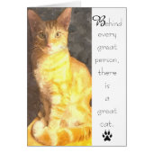 Beautiful and Regal Cat with Words Greeting Card (Vorne)