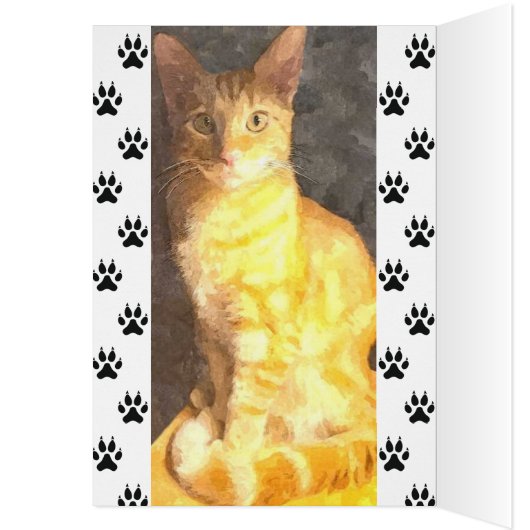 Beautiful and Regal Cat with Words Greeting Card (Innen (Links))