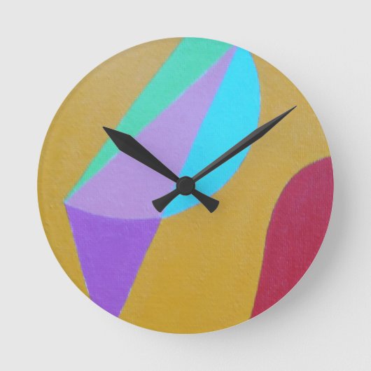 Beautiful and Vibrant Colors! Round Clock Runde Wanduhr (Vorderseite)