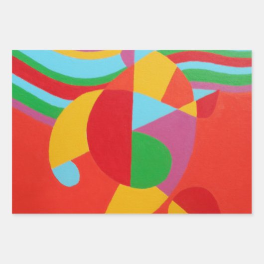 Beautiful and Vibrant Colors! Wrapping Paper Sheet Geschenkpapier Set (Vorderseite 3)