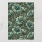 Beautiful Anemones Charm Birthday Event Einladung (Rückseite)