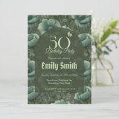 Beautiful Anemones Charm Birthday Event Einladung (Stehend Vorderseite)