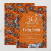 Beautiful Anemones Flower 15Th Birthday Party Einladung (Vorne/Hinten)