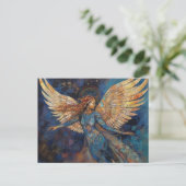 Beautiful Angel Collage Postkarte (Stehend Vorderseite)
