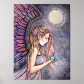Beautiful Angel Fairy Watercolor Poster Print (Vorne)
