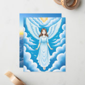 Beautiful Angel Girl Mitteilungskarte (Vorderseite/Rückseite Beispiel)