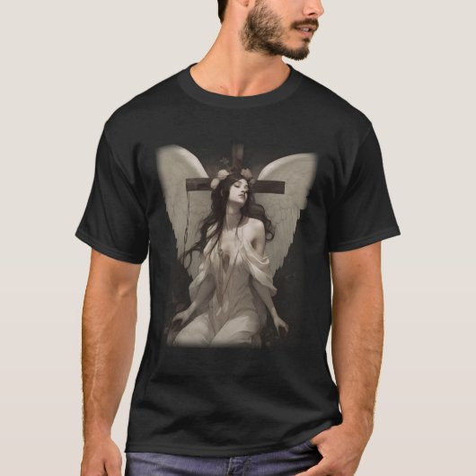 Beautiful Angel Goth Ästhetik Himmlisch Angelic T-Shirt (Vorderseite)