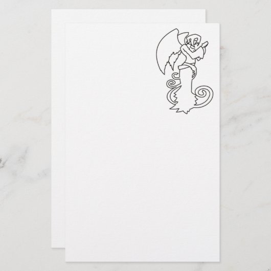 Beautiful Angel Stationary Briefpapier (Vorne/Hinten)
