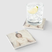 Beautiful Angel (von Abbott Handerson Thayer) Steinuntersetzer (Seitenansicht)