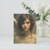 Beautiful Angel Woman Postkarte (Stehend Vorderseite)