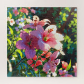 Beautiful anime flowers illustration puzzle (Horizontal)