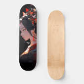 Beautiful Anime Geisha Skateboard (Vorderseite)