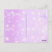 Beautiful Anime Girl Glitchcore Floral Postkarte (Rückseite)