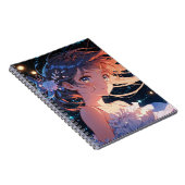 Beautiful anime girl illustration notizblock (Rechte Seite)