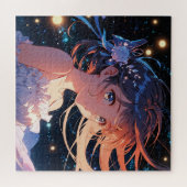 Beautiful anime girl illustration puzzle (Horizontal)