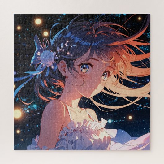 Beautiful anime girl illustration puzzle (Vertikal)