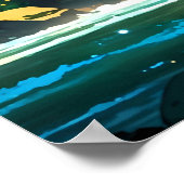 Beautiful Anime Waterfall Illustration Poster (Ecke)