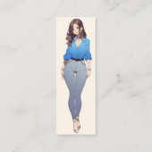 Beautiful Anime Woman Mini Visitenkarte (Rückseite)