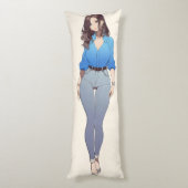 Beautiful Anime Woman Seitenschläferkissen (Rückseite (Vertikal))