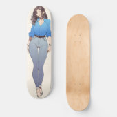 Beautiful Anime Woman Skateboard (Vorderseite)