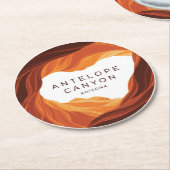 Beautiful Antelope Canyon Navajo Nation Runder Pappuntersetzer (Angewinkelt)