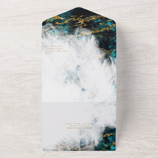 Beautiful Apatite Crystal Geode All In One Einladung (Außenbereich)