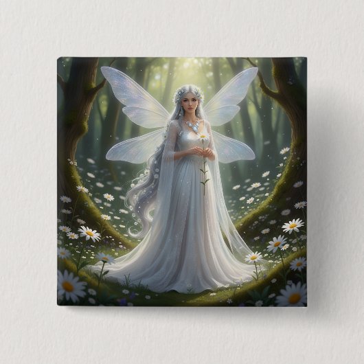 Beautiful April Diamond Fairy Button (Vorderseite)
