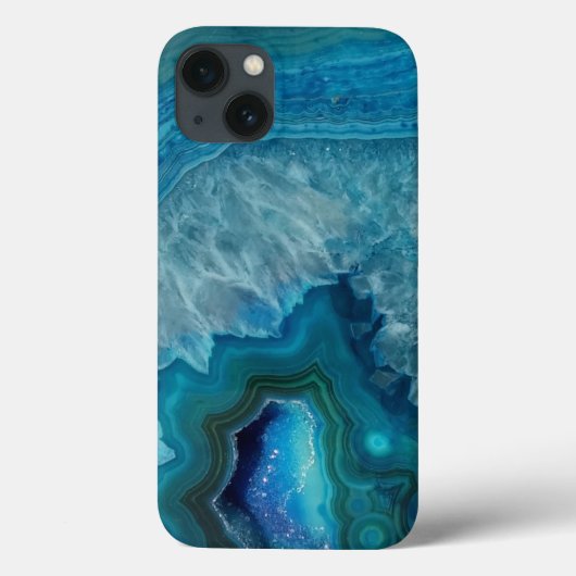 Beautiful Aquamarin Blue Agate Stone Case-Mate iPhone Hülle (Rückseite)