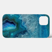 Beautiful Aquamarin Blue Agate Stone Case-Mate iPhone Hülle (Rückseite (Horizontal))