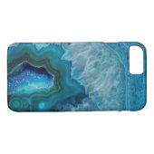 Beautiful Aquamarin Blue Agate Stone Case-Mate iPhone Hülle (Rückseite (Horizontal))