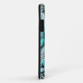 Beautiful Aquamarin Floral Print Case-Mate iPhone Hülle (Hinten/Rechts)