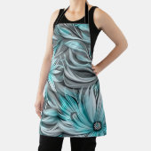 Beautiful Aquamarin Floral Print Schürze (InSitu)