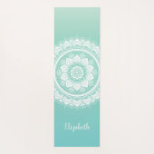 Beautiful Aquamarin Mandala Pattern Yoga Mat Yogamatte (Rückseite)