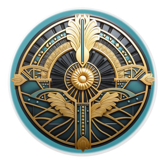 Beautiful Art Deco Ristorante Al Pentolino Keramikknauf (Vorderseite)