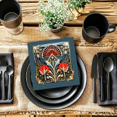 Beautiful Art Deco Rote Gold Aquamarin Serviette