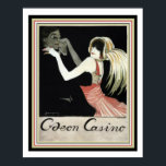 Beautiful Art Deco Wine tasting in der Fattoria Mo Poster<br><div class="desc">Dies ist eine einzigartige,  Art-Déco-thematische,  Vintage Werbung für Caeon Casino. Poster 16 x 20</div>