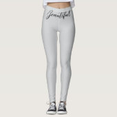 "Beautiful" Art Design Leggings (Vorderseite)