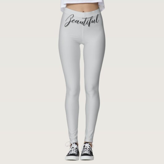 "Beautiful" Art Design Leggings (Vorderseite)
