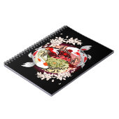 Beautiful Art japanische Blume Koi Fish Notizblock (Linke Seite)