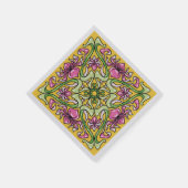 Beautiful Art Nouveau tile with Iris flowers Serviette (Ecke)