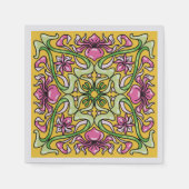 Beautiful Art Nouveau tile with Iris flowers Serviette (Vorderseite)
