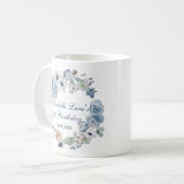 Beautiful Ash Blue Floral Geburtstag Kaffeetasse (Vorderseite Links)