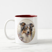 Beautiful Australian Shepherd Zweifarbige Tasse (Links)