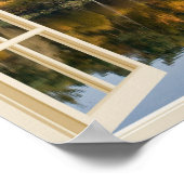 Beautiful Autumn Lake Fake Window Poster (Ecke)
