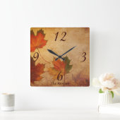 Beautiful Autumn Quadratische Wanduhr (Zuhause)