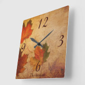 Beautiful Autumn Quadratische Wanduhr (Winkel)