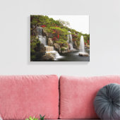Beautiful Azalea Waterfall Fantastische Bergwelten Leinwanddruck (Insitu (Wohnzimmer))