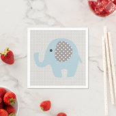 Beautiful Baby Blue Elephant Serviette (Beispiel)