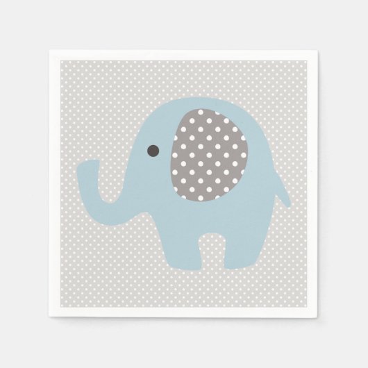 Beautiful Baby Blue Elephant Serviette (Vorderseite)